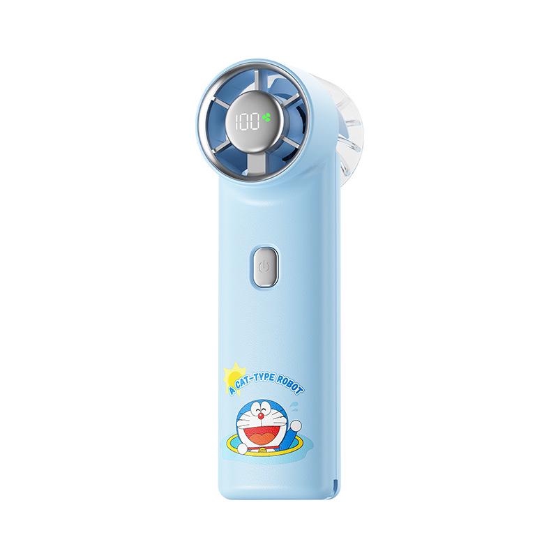 Doraemon F10 USB Rechargeable High-Speed Desktop Fan with Digital Display 122*44*36mm