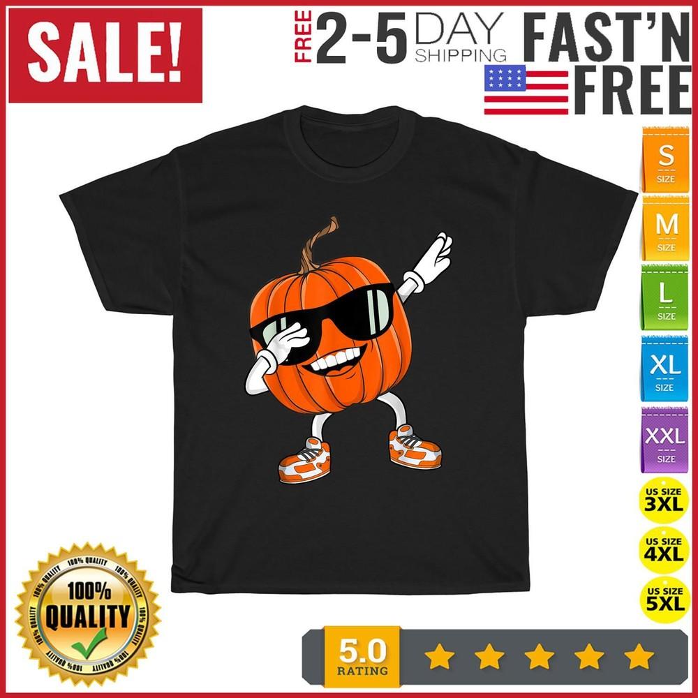 Thanksgiving Day and Halloween Dancing Pumpkin Vintage T Shirt Men Women Fashion