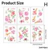 Floral Pattern Bathtub Appliques, Waterproof Non-Slip Bathtub Sticker, Bathtub Wall Decals, Bathroom Toilet Decorative Adhesive