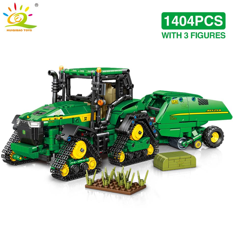 RC Engineering Farm Truck Technical Car Building Block Electric Remote Control Model Bricks Set City Children Kids Toys