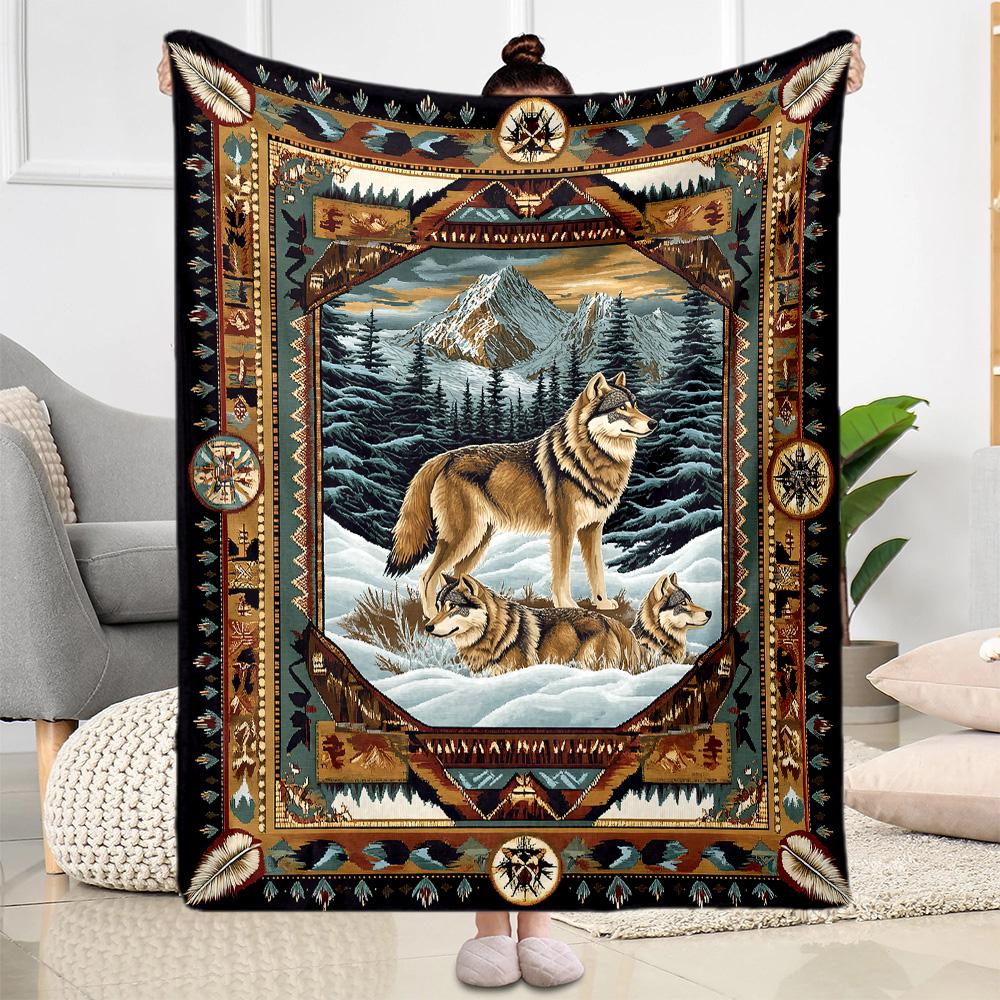 Deer In The Forest flannel,Lightweight,Flannel Blanket,Comfortable Blanket, Sofa Blanket, gift blankets,Holiday gift blanket Blankets