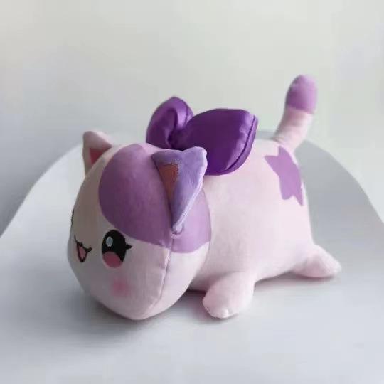 26cm Aphmau Meows Cat Plush Toy Soft Meemeow Stuffed Donut Cat Plushie Dolls French Fry Cheeseburger Food Stuffed Pillow Gifts