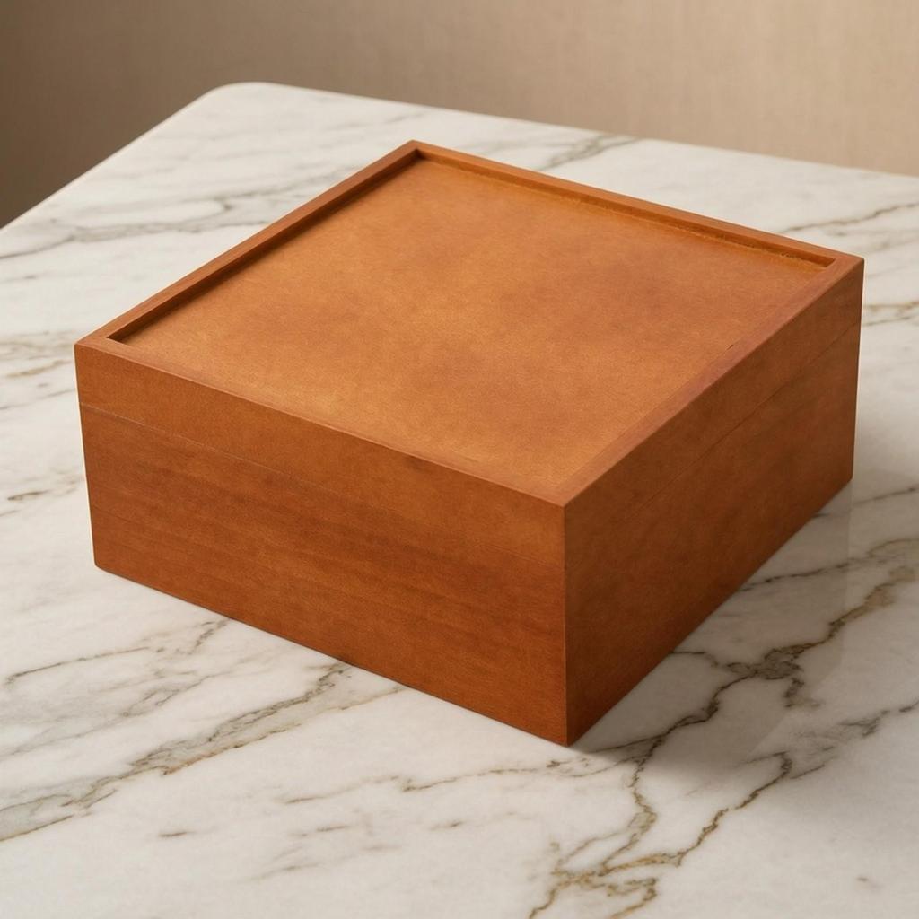Handcrafted Wooden Box with Removable Lid Versatile Gift