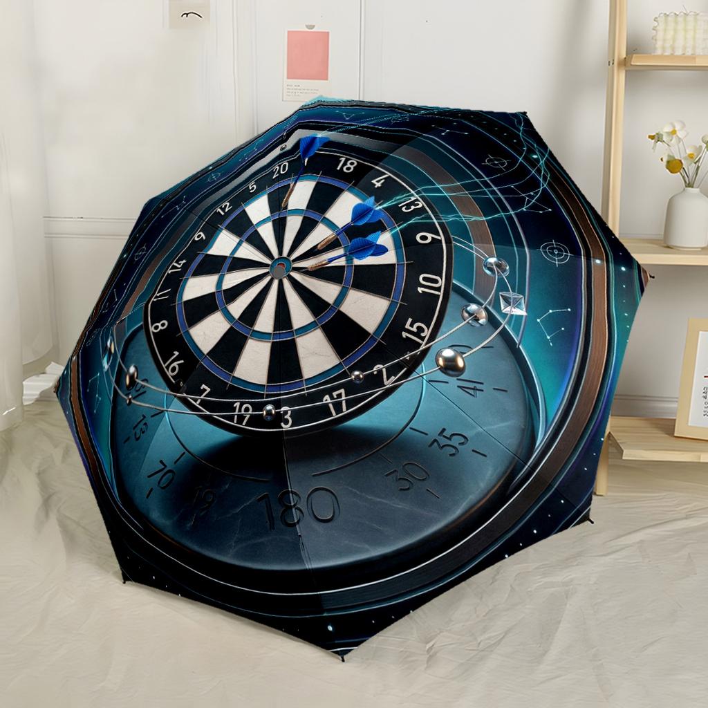 Dart Legend Emblem Outdoor Automatic Umbrella Compact 8-Rib Design Sturdy Construction Durable Everyday Carry Umbrella Elegant Women's Umbrella