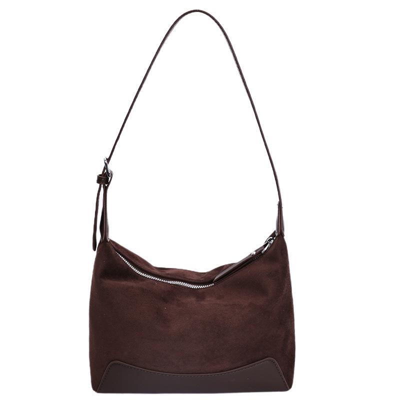 

2025 Women s PU Underarm Tote: Trendy Solid Color, Large Capacity, Versatile Shoulder Bag кавовий