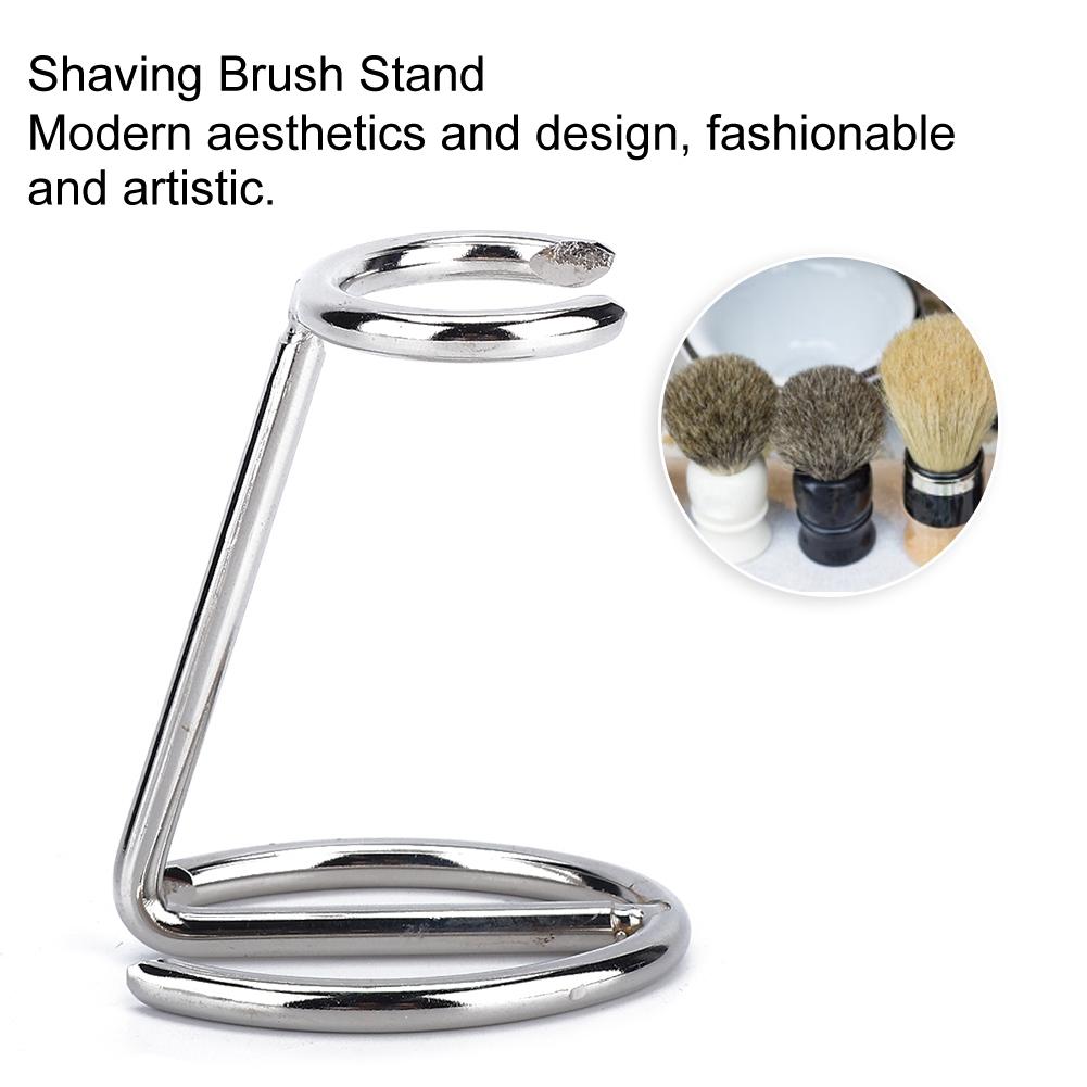 Men Shaving Brush Stainless Steel Stand Razor Holder for Salon Home Travel Use