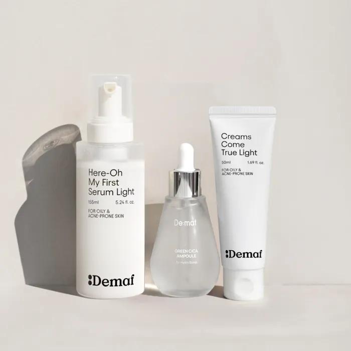 Oily Skin Pore Care Routine (All-in-One Basic Light 155ml 1+ Green Cica Ampoule 50ml 1+ Creepy Chew Light 50ml 1)
