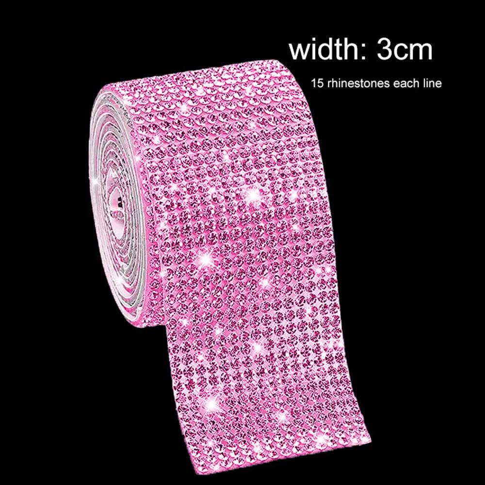Car Phone Decoration Arts Crafts Rhinestones Crystal  Ribbon Width.5 Cm DIY Decoration Sticker For Party Decoration