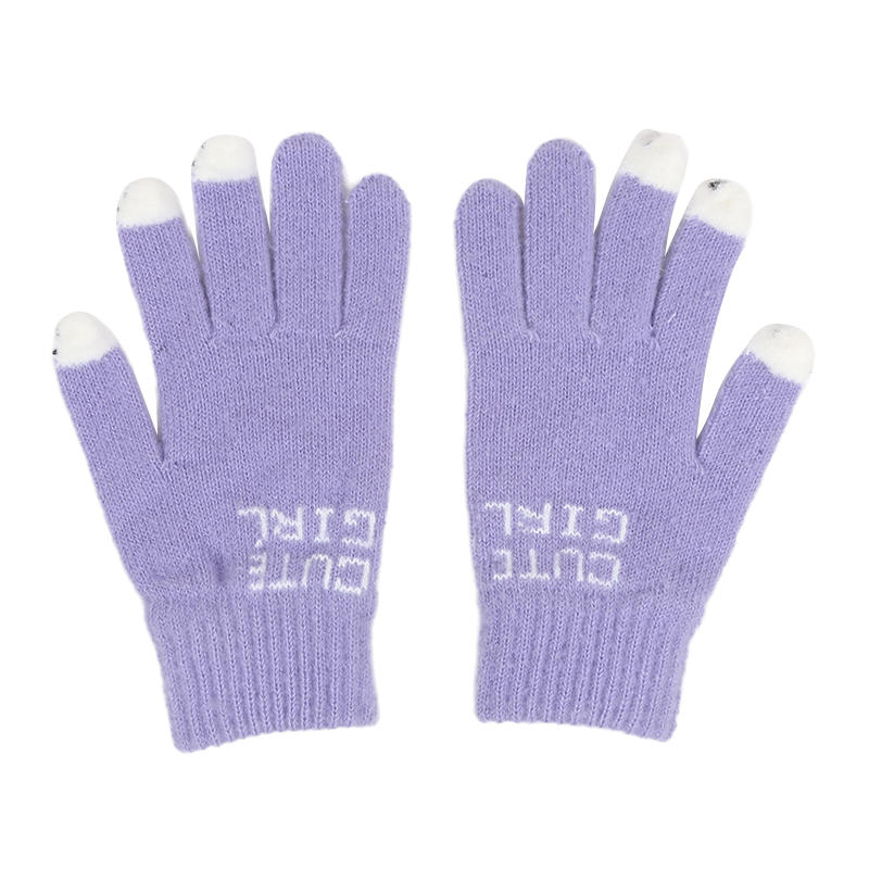 

Перчатки с открытыми пальцами Зимние Теплые Мягкие Женские Перчатки Девушки Милые Панда Кончики пальцев Сенсорные Перчатки Теплые Уличные Вязаные Перчатки 1 Pair светло-фиолетовый