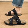Large size sandals men's new summer trend non-slip cover feet two wearing slippers fashionable breathable casual one-word drag