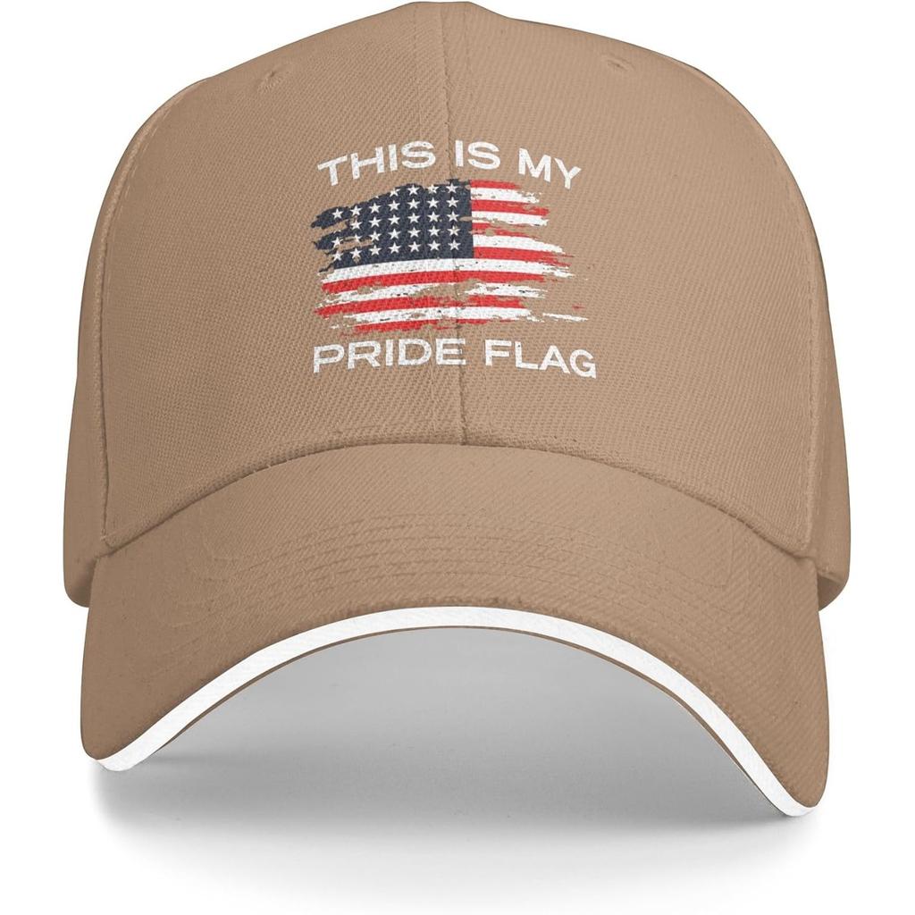 This Is My Pride Flag Distressed American Flag Baseball Cap Adult Patriotic Adjustable Dad Hat