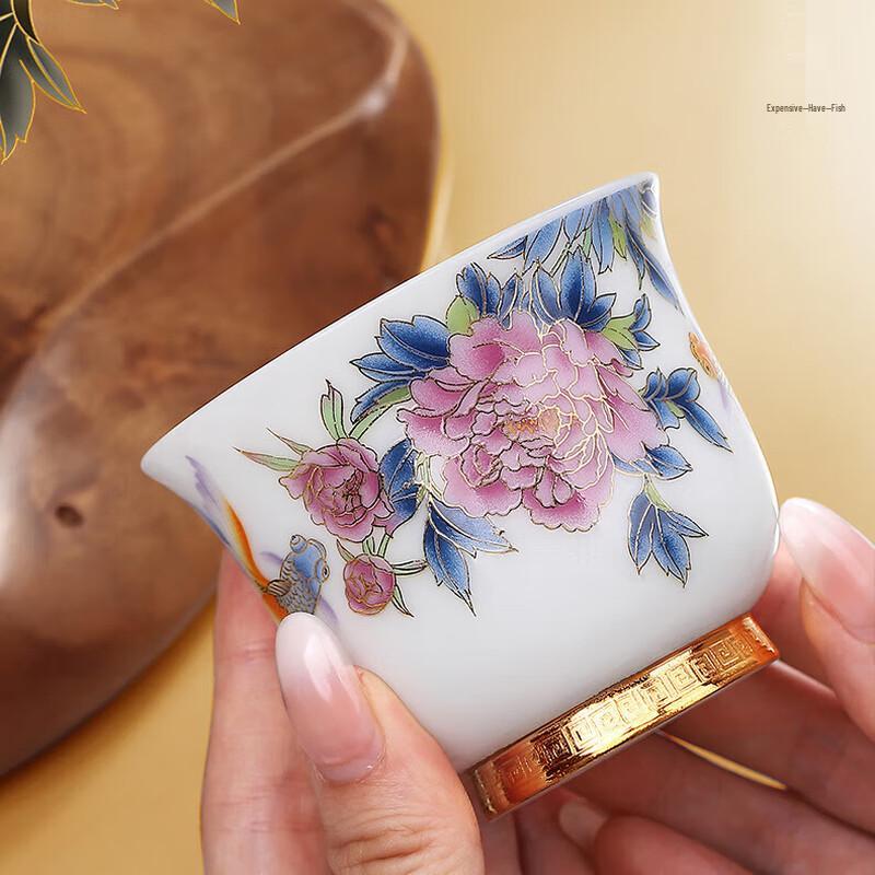 Chaxun Mutton Fat Jade Porcelain Tea Tasting Cup