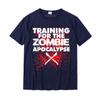 Training for the Zombie funny Zombie Harajuku Fashionable Summer Tops Tees Cotton T Shirt for Unisex Europe