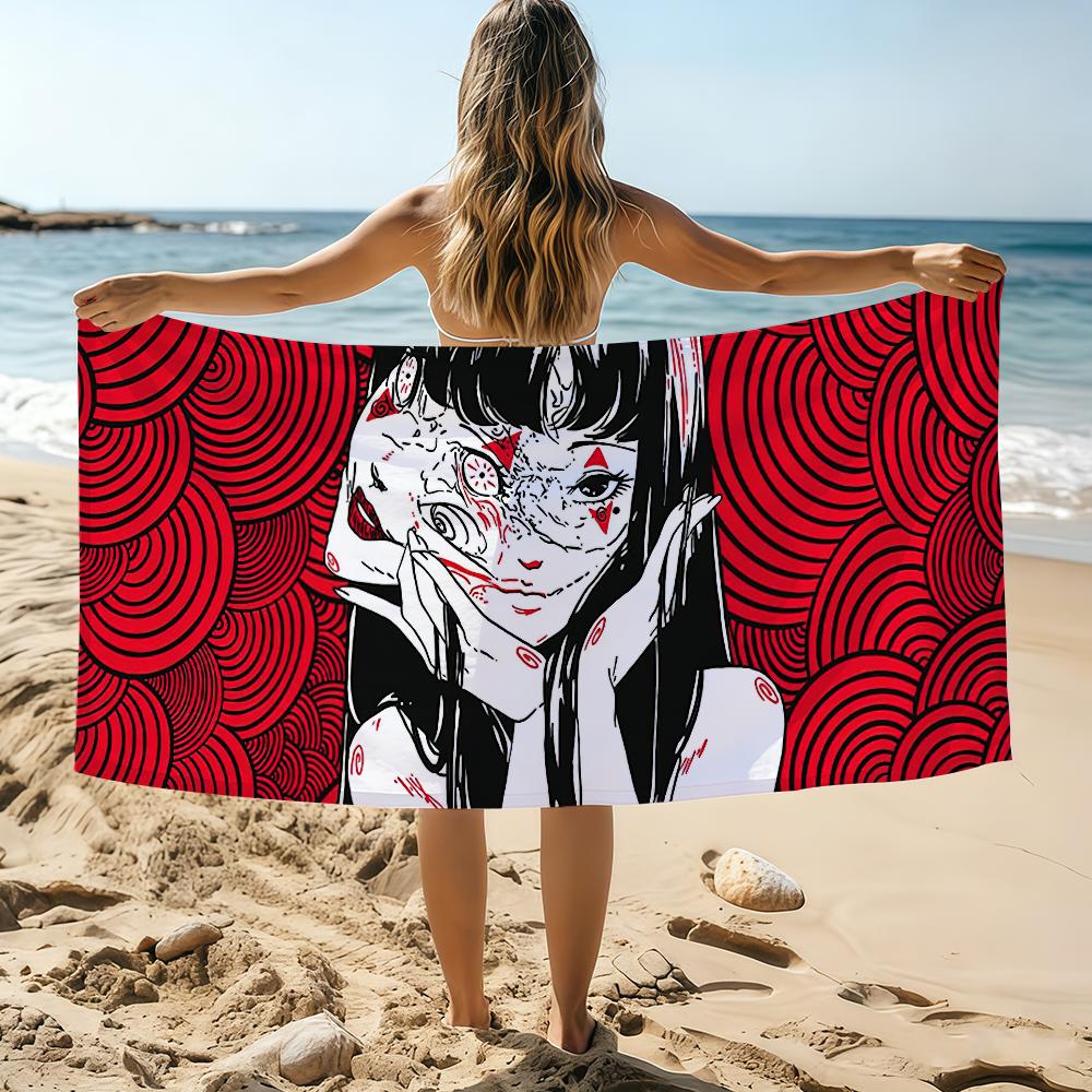 

Horror Comics J-Junji I-Ito Towel Beach Towel Oversized Quick Dry Towel Absorbent Soft Swim BeachTowels for Men Women W40*H60(CM)