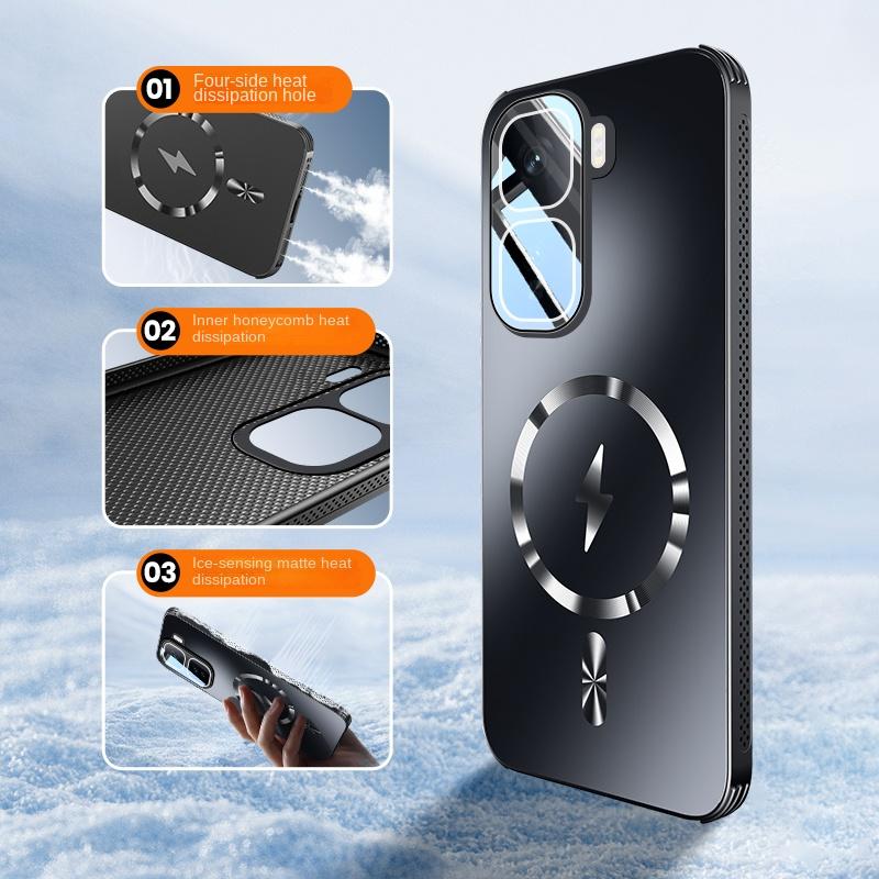 For Magsafe Case for VIVO IQOO Neo 10 Pro Matte Frosted Shockproof Lens Protection Film Back Cover for IQOO 13 12 Pro S20 Cases