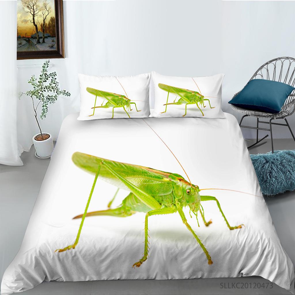 Quilt Cover Pillowcase Two Or Three-Piece Set Polyester Color Insect 3D Digital Printing