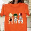 Funny Midoriya Izuku Bakugou Katsuki Todoroki Shoto T-shirt Men's Women's Anime Harajuku Hip Hop Shirt Tops