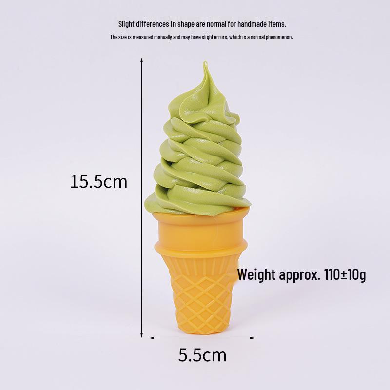 Simulation Ice Cream Cone Prop: Crispy Sweet Cone Model for Night Market Stall or Dessert Decor