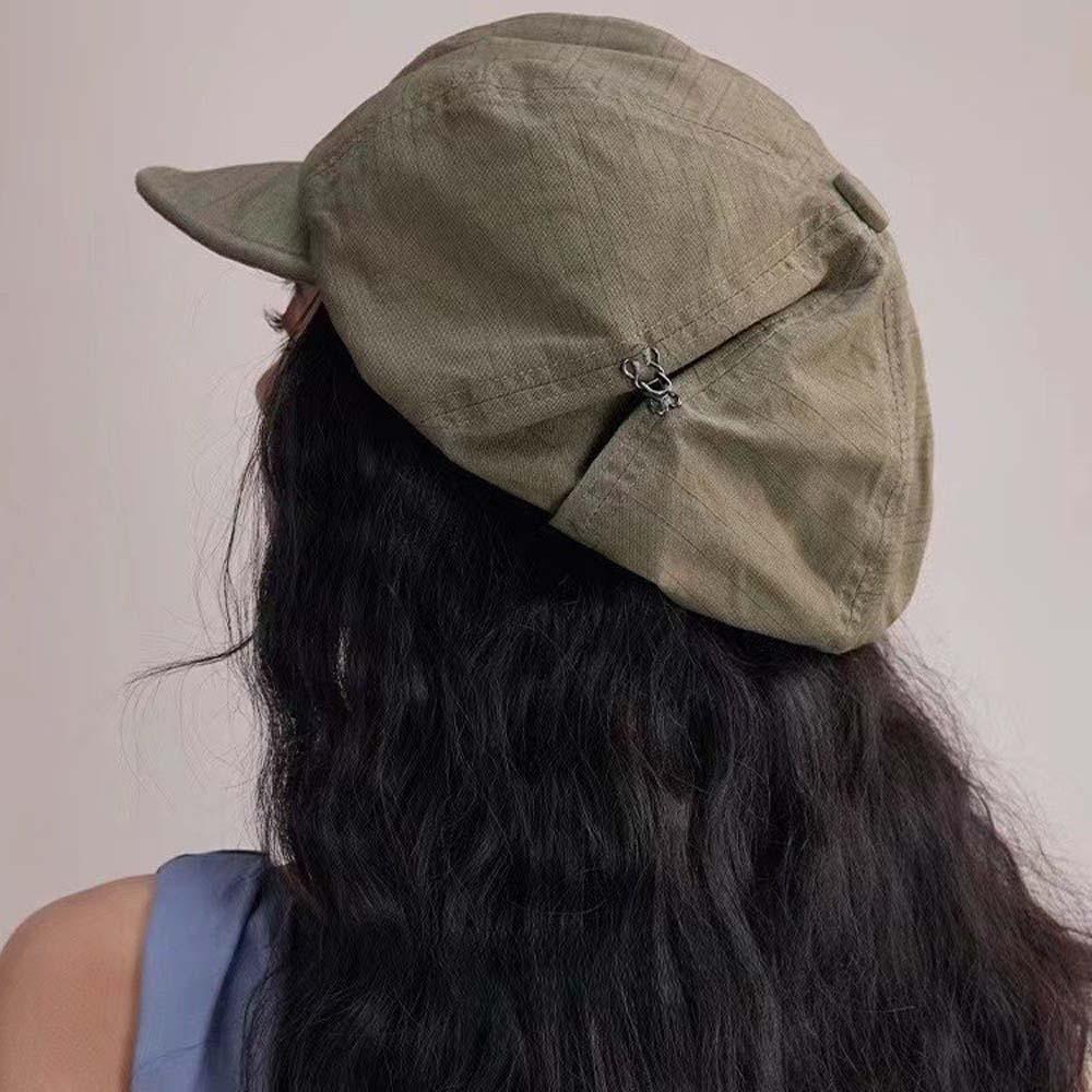 Asymmetric Retro Octagonal Hat Big Head Circumference Women Artist Hat Casual Cloud Beret Cap  Men