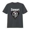 Stewart Clan Scottish Name Coat Of Arms Black Tartan T Shirt Vintage Washed Slightly Breathable Casual Graphic Stylish Vintage