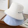 Bowknot Fisherman Hat Adjustable Sun Cap New Sunscreen Hat  Beach