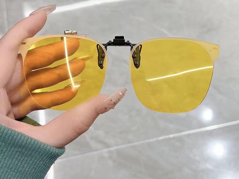 

Men Clip On Sunglasse Polarized Flip Up Glasses Women Gradient Photochromic Anti Uv400 Sunglasses Night Vison Goggles