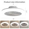Sofucor 46 cm Samll Ceiling fan with light and Remote control – modern bladeless design for bedroom, kitchen and dining room