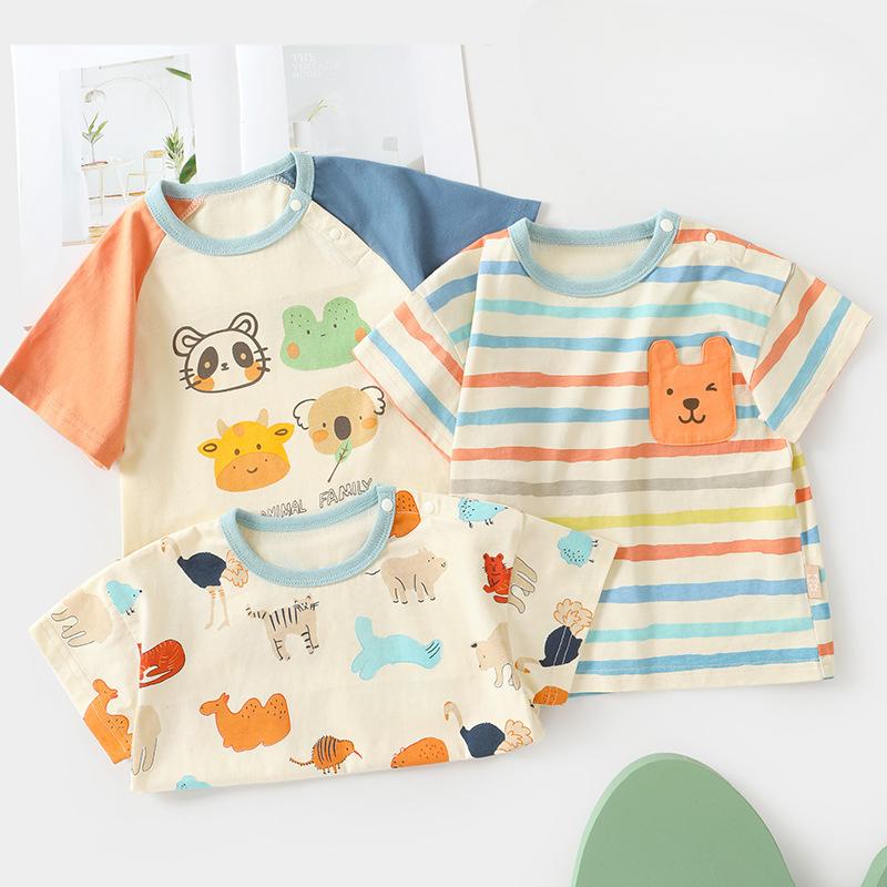 Baby Clothes Casual Short-sleeved T-shirts Summer Clothes Boys Girls Baby Children Children Summer Half-sleeved Tops