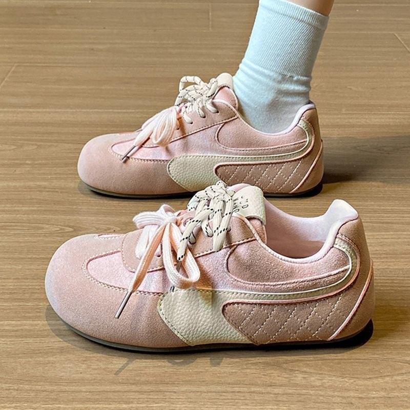 Niche design thick-soled women's spring and autumn new sports and leisure shoes versatile flat-soled running shoes