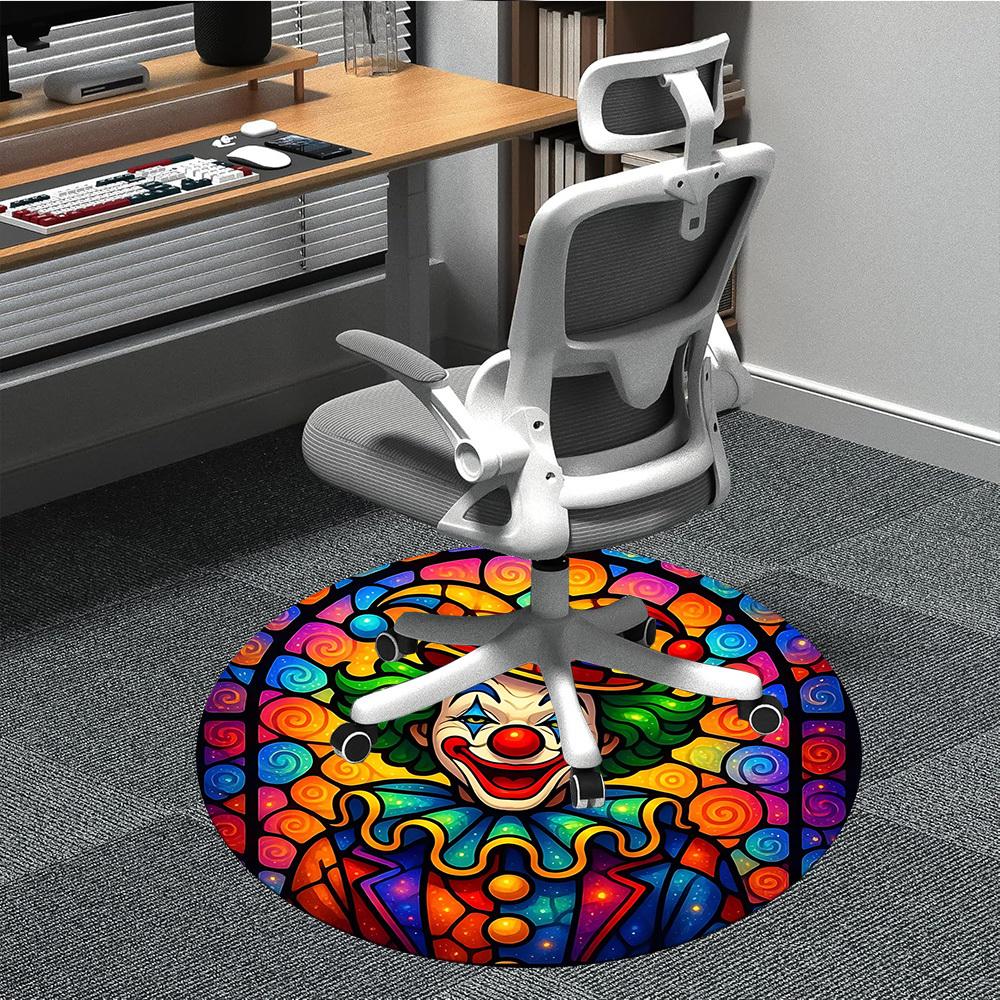 1pc Clown Chair Carpet for Office, Non slip, Soft and Durable Office Rug