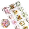 3Rolls Flower Sticker Scrapbooking Decorative Tape Aesthetic Masking Tape for Scrapbooking Journal Photo Album Notebook