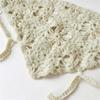 Lace Crochet Flower Triangled Scarf Head Wrap Lightweight Breathable Knit Hair Bandana Delicate Style Photography Accessory