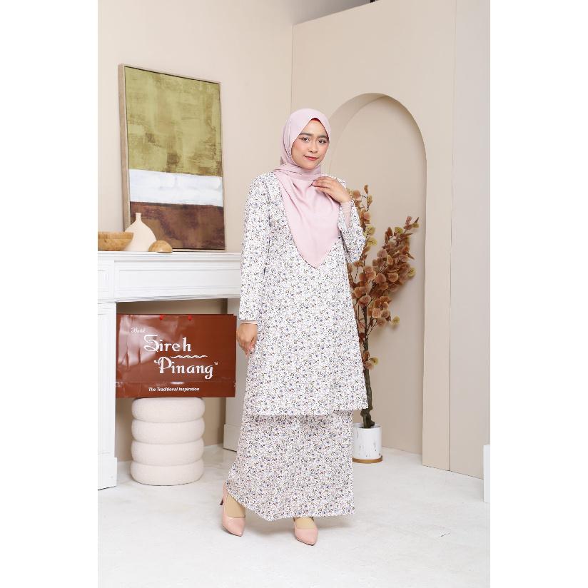 

2025 New Design Printed Pattern High Quality Fabric Kurung Pahang Women s Muslim Set Comfortable, Breathable, Elegant, 4XL красный