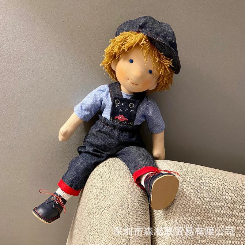 Waldorf Handmade Finished Doll Boy with Clothes Cute Mini Knitted Sweater Children's Toy Gift