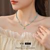Love Heart Turquoise Pendant Necklace - Retro Ethnic Style - Unique Collar Chain - Versatile and Sophisticated Accessory for Women