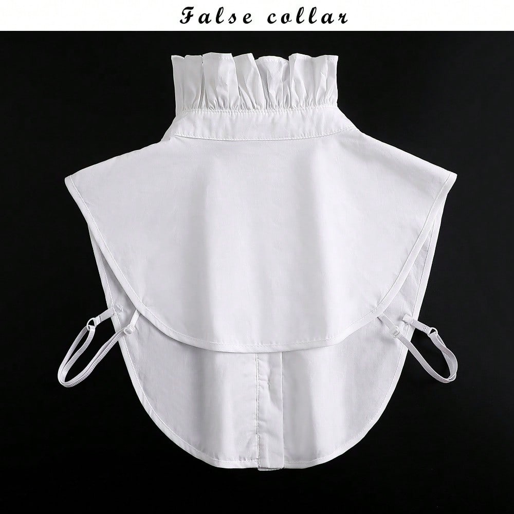 Women's Shirts Decoration Ruffle Fake Collar Autumn and Winter Solid Color Adjustment False Collars