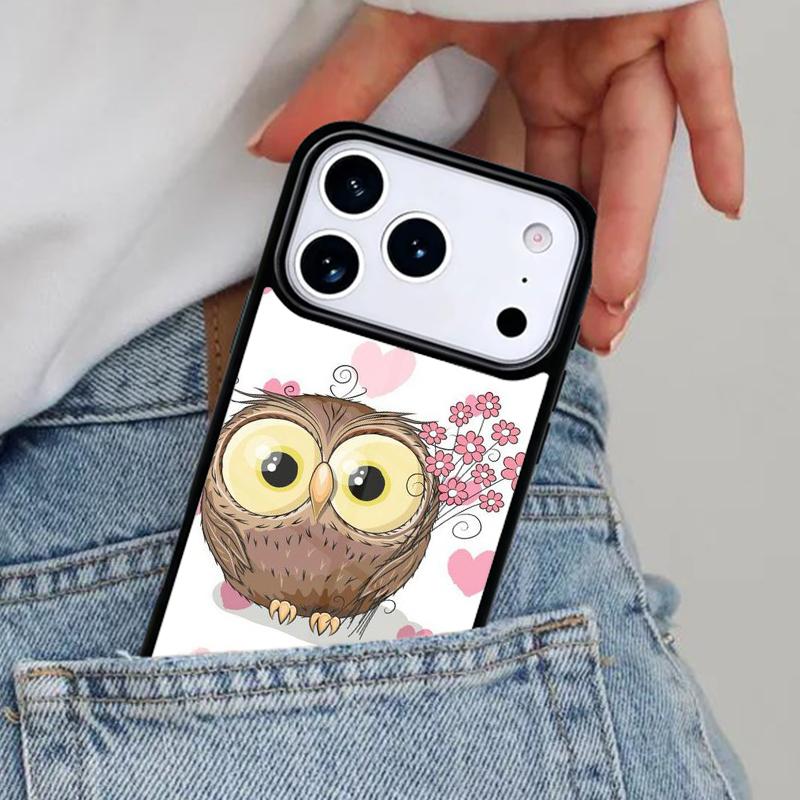 

Harris Cute Owl Phone Case for iPhone 16e 15 14 13 12 17 Pro Max Plus Air 17pro Cover Coque iPhone 14 Pro Max