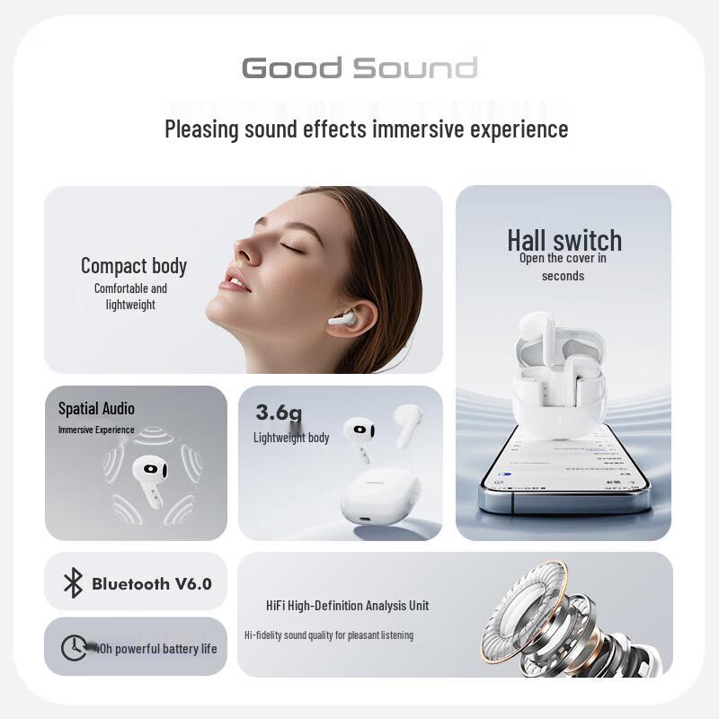 Newmine LY67 True Wireless Semi-In-Ear Bluetooth Earbuds