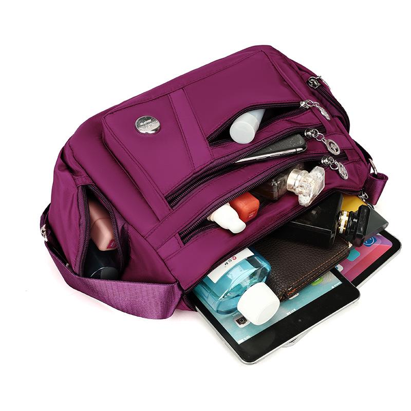 Korean Style Nylon Multi-Compartment Women's Casual Crossbody Bag with Large Capacity