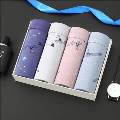 5pc Cotton Men Boxers Ventilate Plus Size Boxer Shorts Solid Soft Underwear for Man