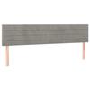 VidaXL 2x Têtes de Lit Meubles de Chambre à Coucher Accessoires de Lit Simple Têtes de Cadre de Lit Intérieur Gris Clair 346194