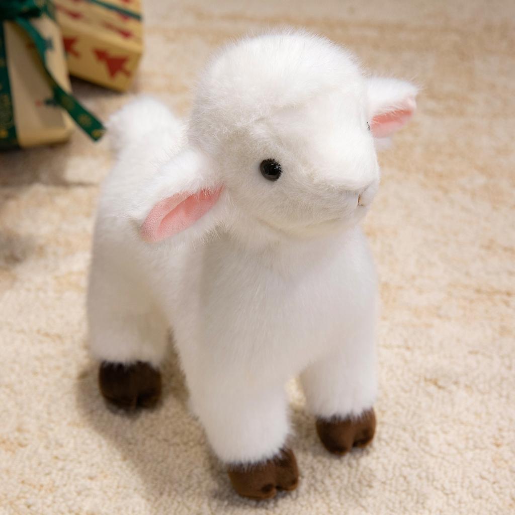 Soft Standing Lamb Plush Toy 20-40cm Cute Farm Animal Stuffed Doll Cuddly Birthday Gift For Kids