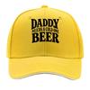 Bold Daddy Beer Humor Typography Des Sandwich Baseball Cap Sun Cap Outdoor Workouts Hat