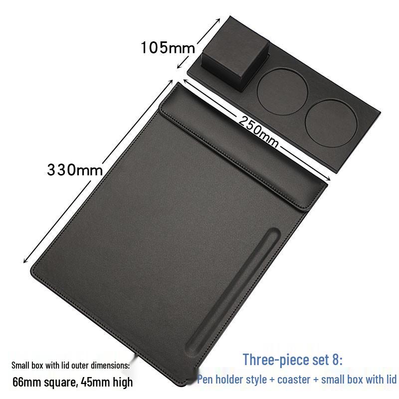 A4 Leather Conference Writing Pad with Magnetic Closure