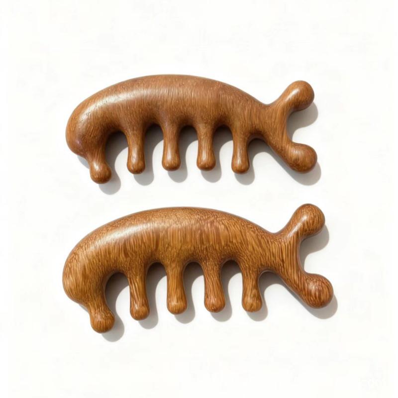 Sandalwood Dolphin Cartoon Massage Comb for Scalp & Head