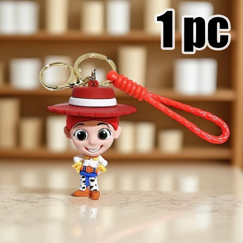 Disney Super Cute Animation Toy Story Theme Keychain Woody Buzz Doll Keychain Couple Bag Pendant Keychain Accessories Toy