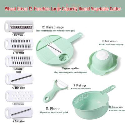 ZISIZ Kitchen Vegetable Cutter & Shredder