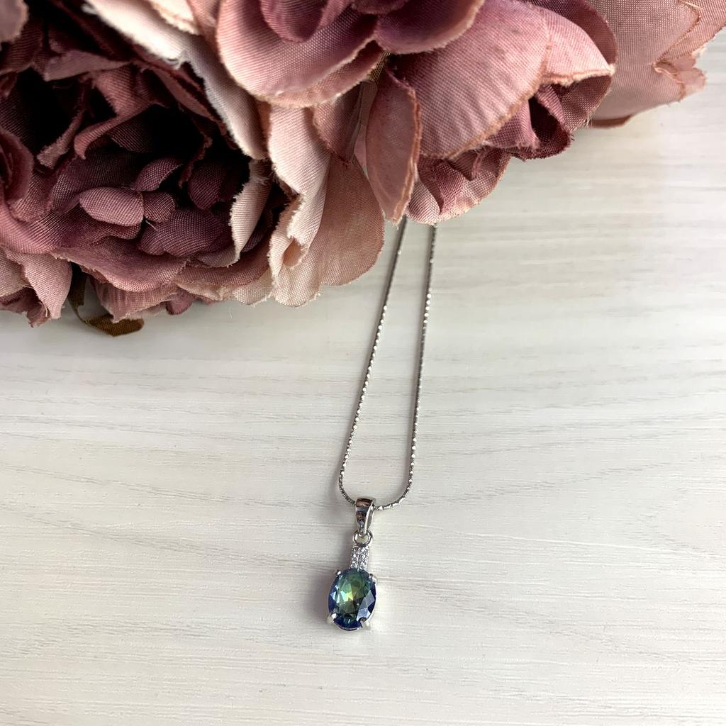 Silver Pendant with Mystic Topaz 1.685ct (1912362)