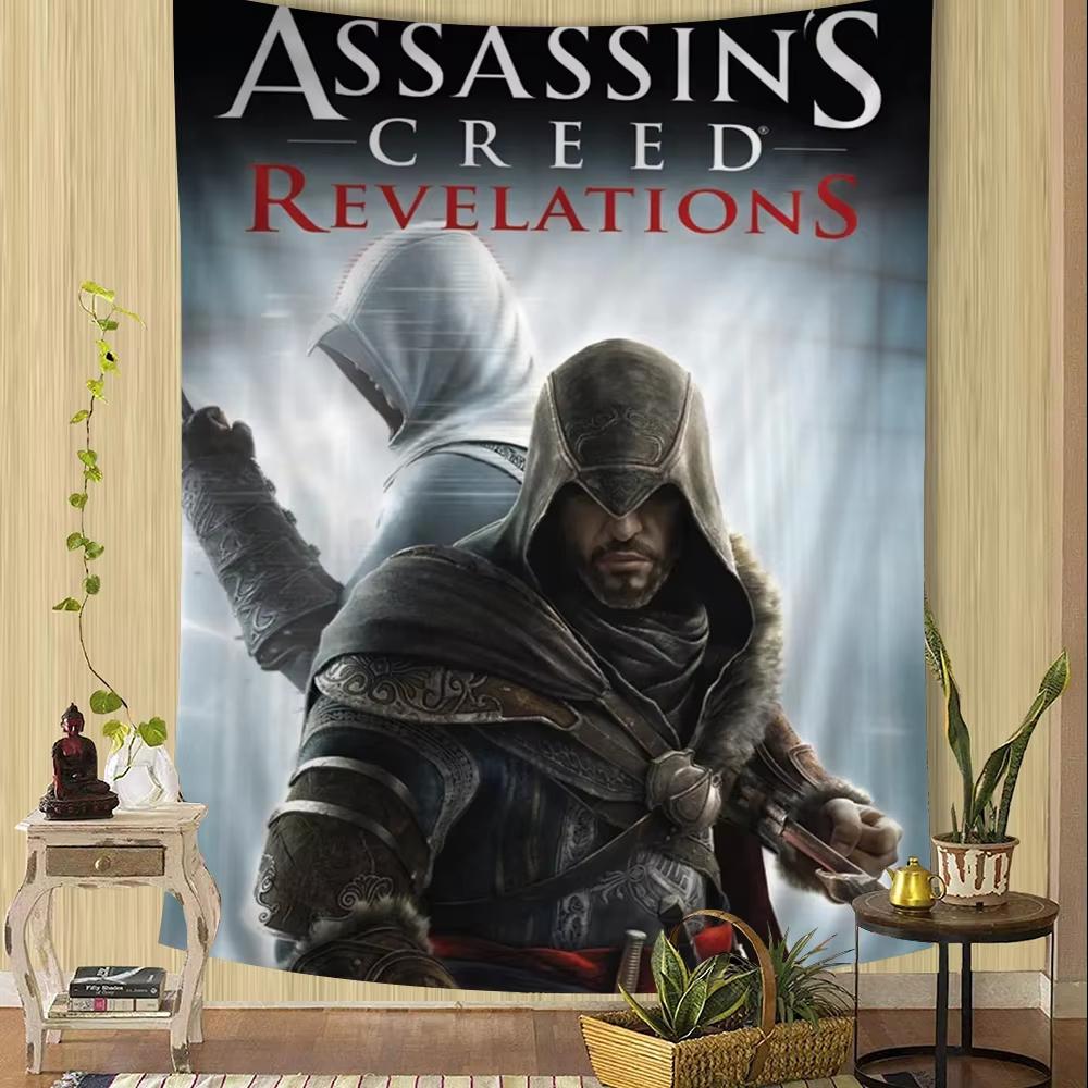 Japanese Anime Assassin Tapestry, Creed Style Wall Hanging For Fans Bedroom Dorm Gaming Room Home Decor Gift