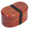 Japanese Style Portable Double Layer Waist Shape Bento Box Wood Simple Sushi Box